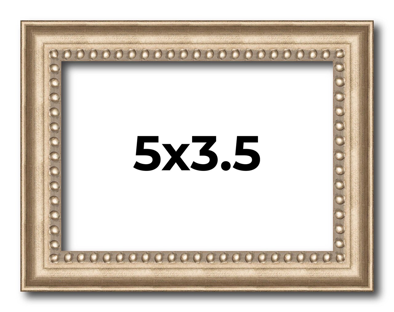 5x3.5 Minimalist Silver Picture Frame - UV Acrylic, Foam Board Backing, Hanging Hardware
